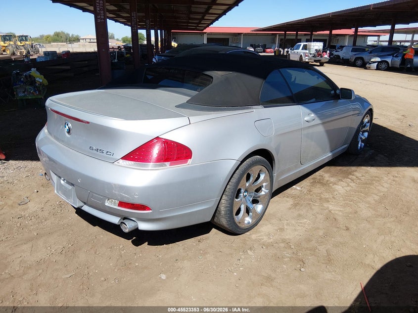 2005 BMW 6 series VIN WBAEK73465B326952 IAAI salvage auction — NORMAL WEAR, Clear-Dealer Only (Arizona), sold $750 on 2026-07-28 (photo 4)
