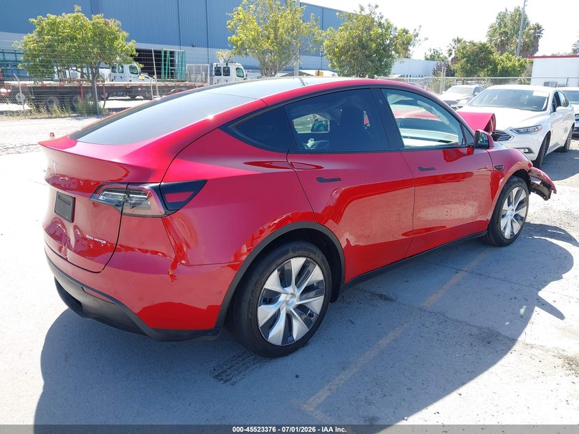 2021 Tesla Model y VIN 5YJYGDEE7MF219233 IAAI salvage auction — FRONT END, Salvage Title, sold $6,400 on 2026-07-30 (photo 4)
