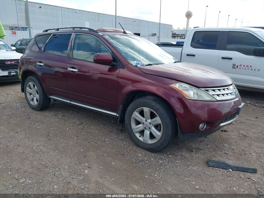 2006 Nissan Murano VIN JN8AZ08T46W413977 IAAI salvage auction — NORMAL WEAR, Original (Texas), sold $175 on 2026-07-09 (photo 1)