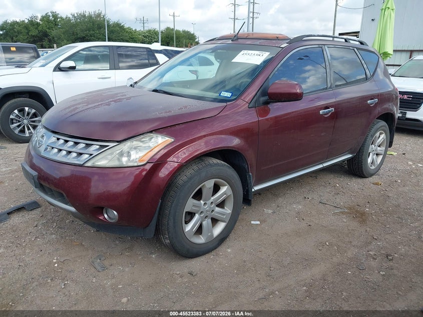 2006 Nissan Murano VIN JN8AZ08T46W413977 IAAI salvage auction — NORMAL WEAR, Original (Texas), sold $175 on 2026-07-09 (photo 2)
