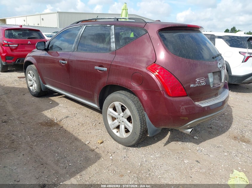2006 Nissan Murano VIN JN8AZ08T46W413977 IAAI salvage auction — NORMAL WEAR, Original (Texas), sold $175 on 2026-07-09 (photo 3)