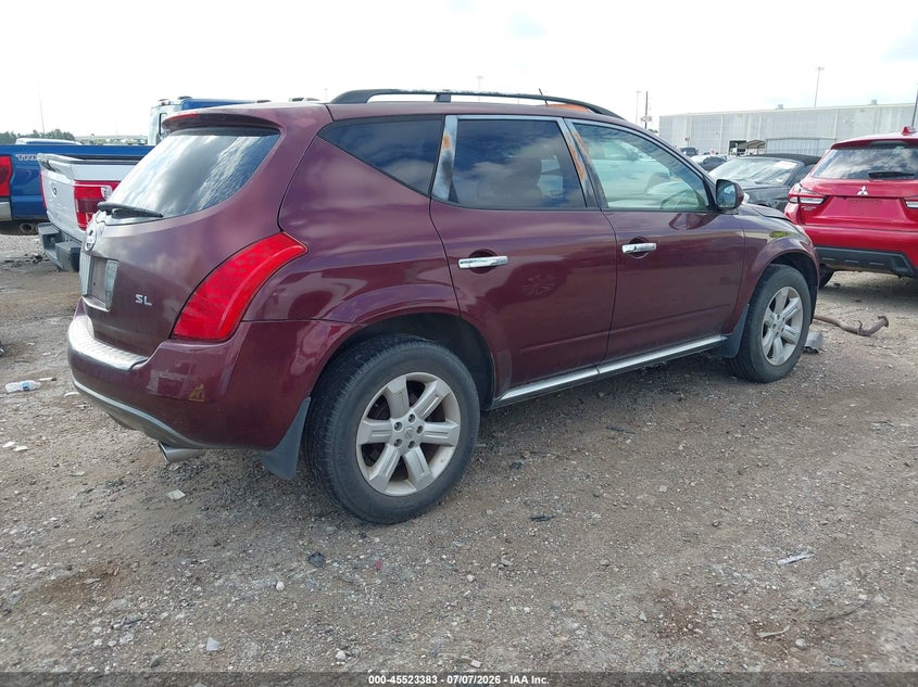 2006 Nissan Murano VIN JN8AZ08T46W413977 IAAI salvage auction — NORMAL WEAR, Original (Texas), sold $175 on 2026-07-09 (photo 4)