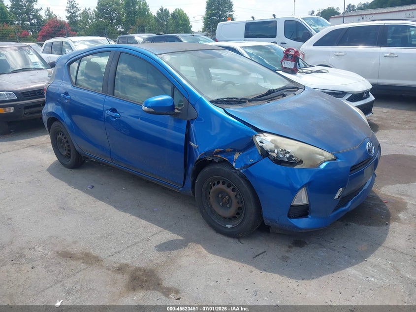 2012 Toyota Prius c VIN JTDKDTB31C1513536 IAAI salvage auction — NORMAL WEAR, Clear (South Carolina), sold $375 on 2026-07-29 (photo 1)