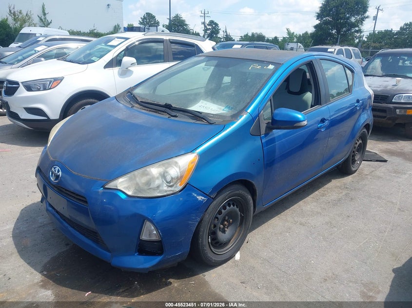 2012 Toyota Prius c VIN JTDKDTB31C1513536 IAAI salvage auction — NORMAL WEAR, Clear (South Carolina), sold $375 on 2026-07-29 (photo 2)