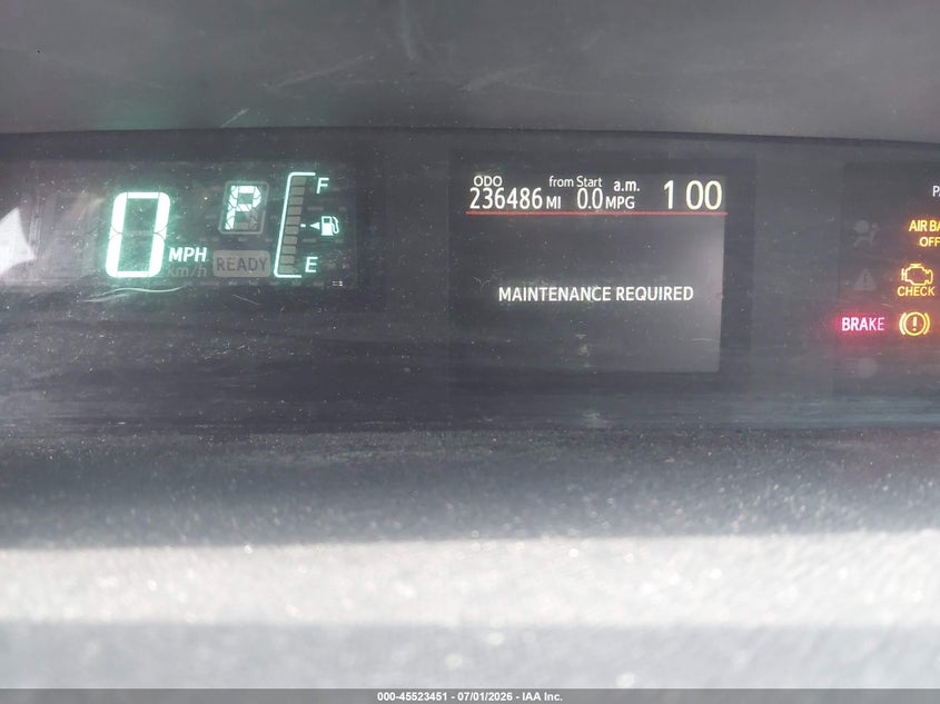 2012 Toyota Prius c VIN JTDKDTB31C1513536 IAAI salvage auction — NORMAL WEAR, Clear (South Carolina), sold $375 on 2026-07-29 (photo 7)