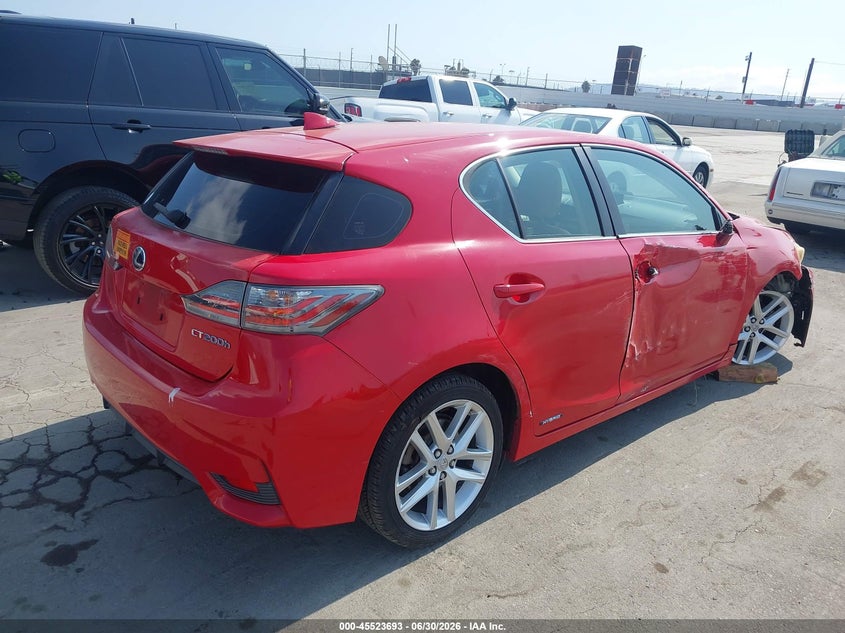 2014 Lexus Ct VIN JTHKD5BH2E2206914 IAAI salvage auction — FRONT END, Salvage Title, sold $1,800 on 2026-07-29 (photo 4)