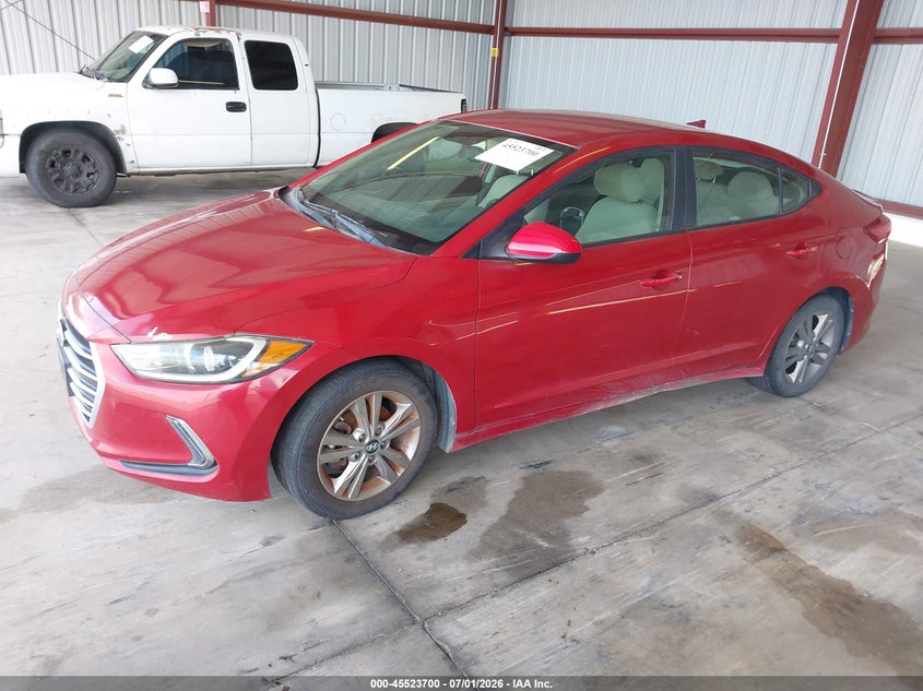2017 Hyundai Elantra VIN KMHD84LF4HU229704 IAAI salvage auction — NORMAL WEAR, Clear - Dealer Only (California), sold $950 on 2026-07-14 (photo 2)
