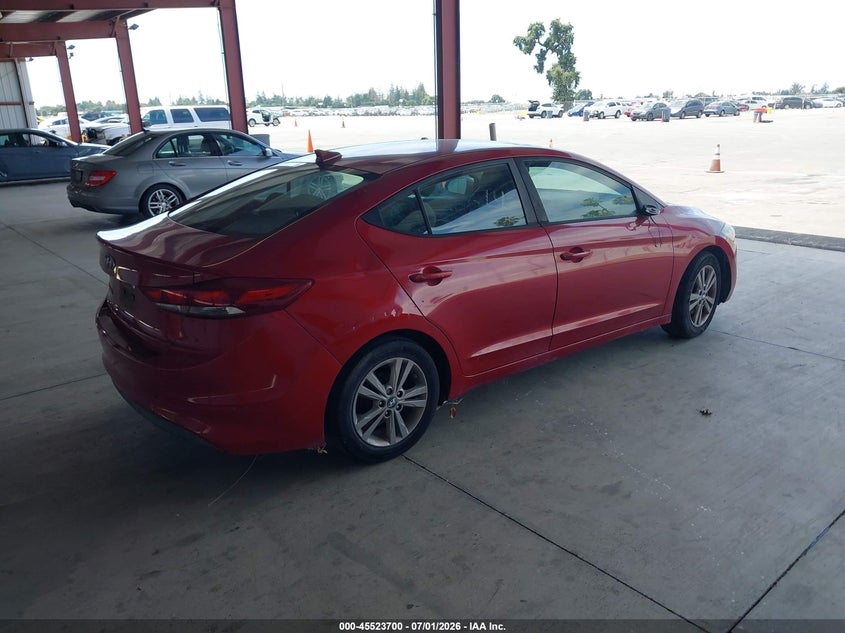 2017 Hyundai Elantra VIN KMHD84LF4HU229704 IAAI salvage auction — NORMAL WEAR, Clear - Dealer Only (California), sold $950 on 2026-07-14 (photo 4)