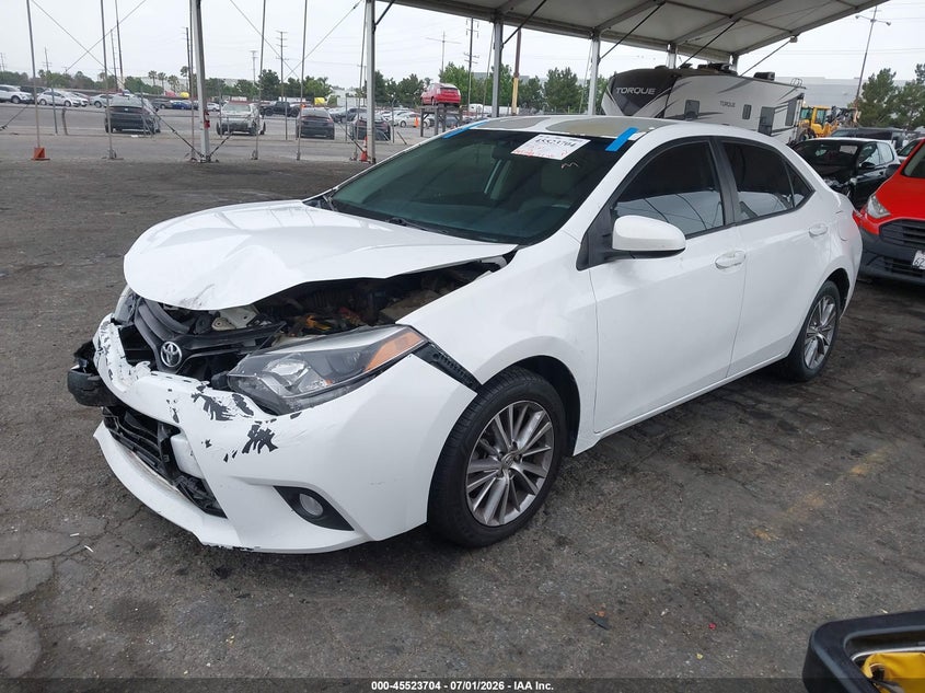 2014 Toyota Corolla VIN 5YFBURHE7EP060906 IAAI salvage auction — FRONT END, Salvage (California), sold $25 on 2026-07-28 (photo 2)