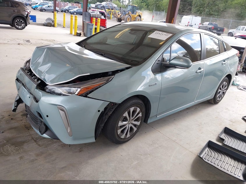 2022 Toyota Prius VIN JTDL9MFU9N3039695 IAAI salvage auction — FRONT END, Bill Of Sale (Washington), sold $9,200 on 2026-07-22 (photo 2)