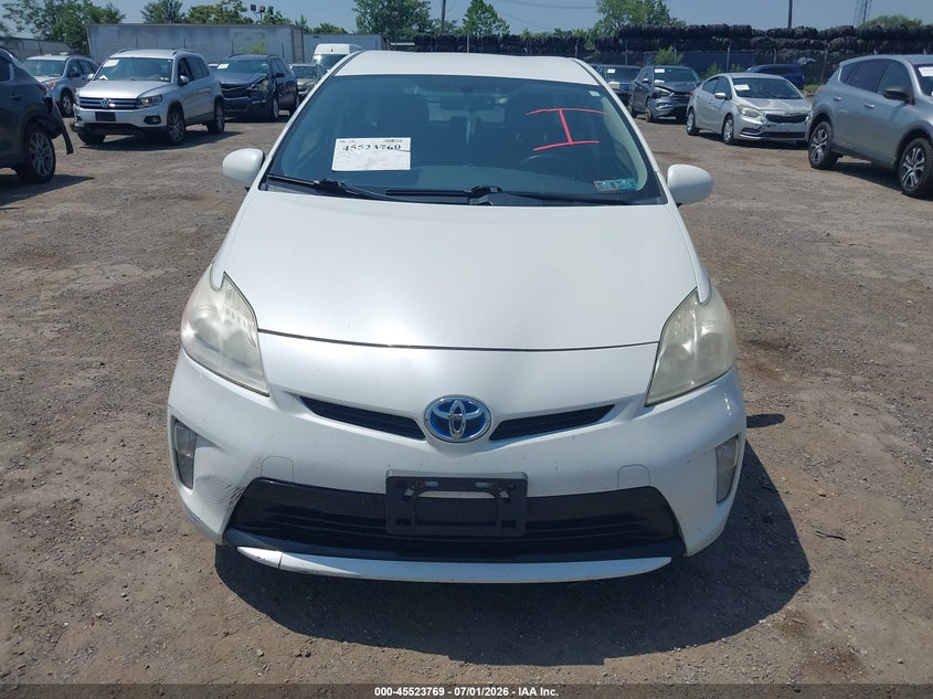 2013 Toyota Prius VIN JTDKN3DU2D5607700 IAAI salvage auction — FRONT & REAR, Salvage Title, sold $2,300 on 2026-07-16 (photo 6)