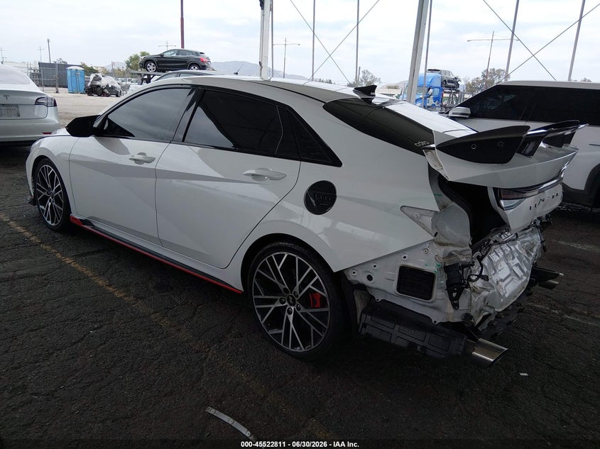 2023 Hyundai Elantra n VIN KMHLW4AK1PU014460 IAAI salvage auction — REAR END, Salvage (California), sold $7,400 on 2026-09-09 (photo 3)