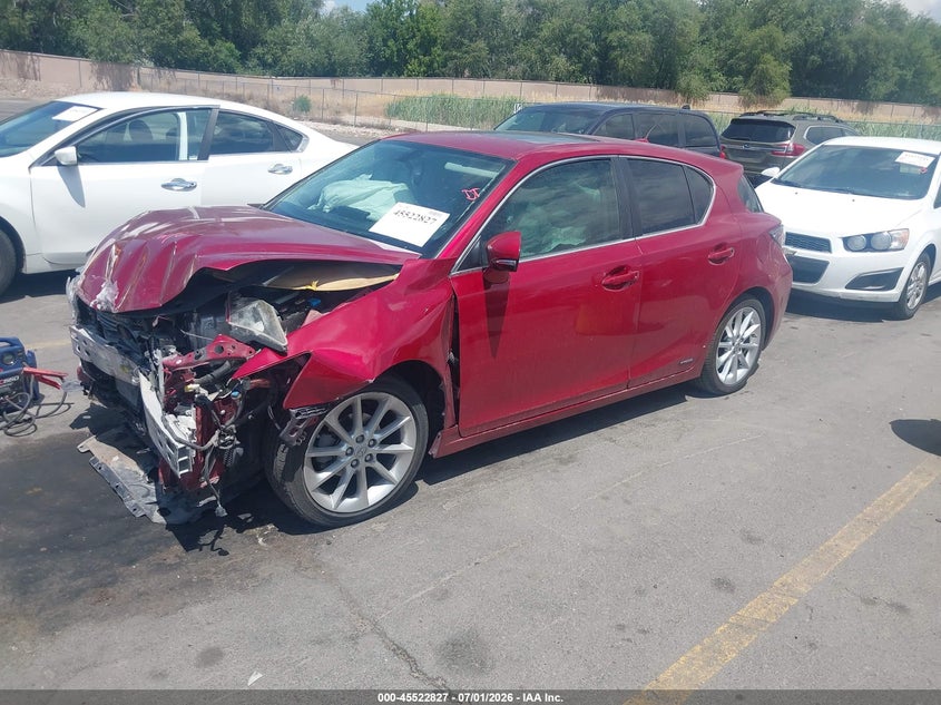 2012 Lexus Ct VIN JTHKD5BH5C2109476 IAAI salvage auction — NORMAL WEAR, Rebuilt/Restored (Utah), sold $275 on 2026-07-09 (photo 2)