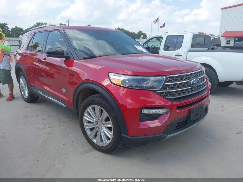 2024 Ford Explorer VIN 1FM5K8LC9RGA43496 IAAI salvage auction — SIDE, Salvage (Texas), sold $10,600 on 2026-07-28 (photo 1)