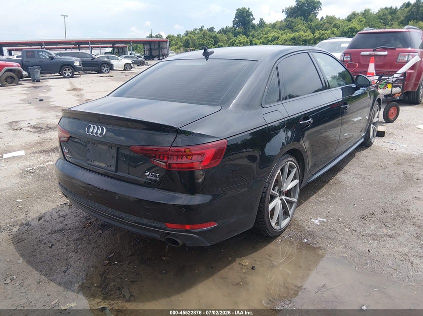 2018 Audi A4 VIN WAUENAF44JA187761 IAAI salvage auction — FRONT END, Salvage (Louisiana), sold $1,050 on 2026-07-28 (photo 4)
