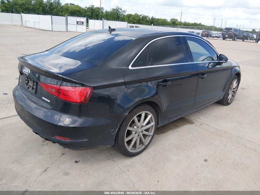 2015 Audi A3 VIN WAUCCGFF2F1018041 IAAI salvage auction — UNDERCARRIAGE, Original (Texas), sold $1,225 on 2026-07-31 (photo 4)