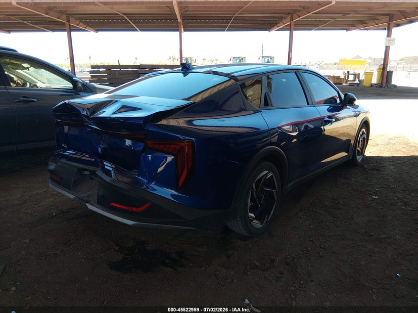 2025 Kia K4 VIN 3KPFU4DE7SE174752 IAAI salvage auction — REAR END, Salvage Title, sold $7,500 on 2026-08-18 (photo 4)