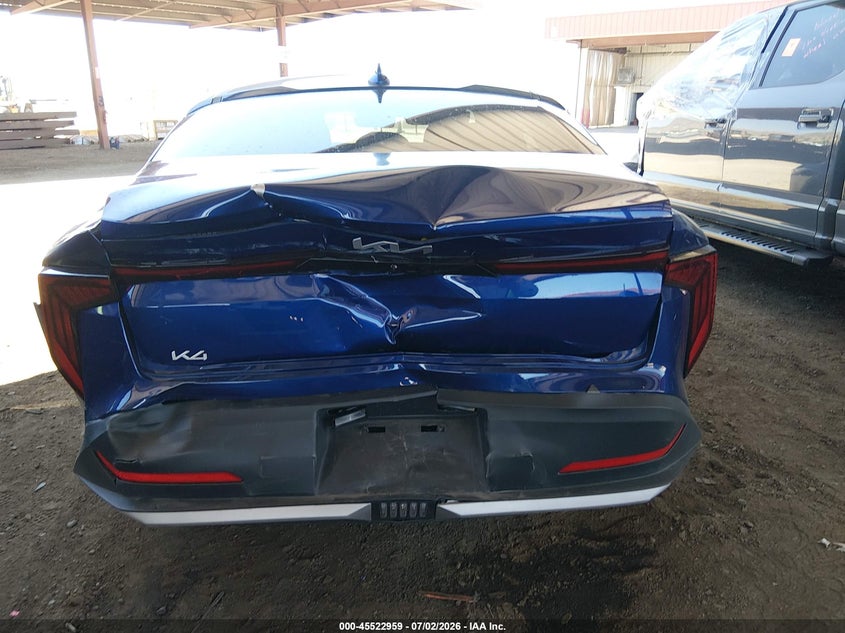 2025 Kia K4 VIN 3KPFU4DE7SE174752 IAAI salvage auction — REAR END, Salvage Title, sold $7,500 on 2026-08-18 (photo 6)
