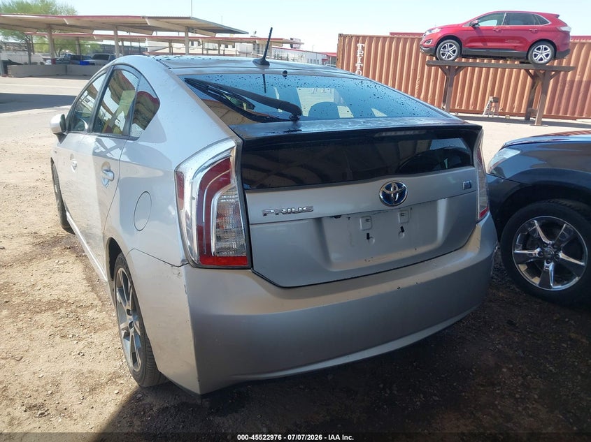 2013 Toyota Prius VIN JTDKN3DU0D1672522 IAAI salvage auction — NORMAL WEAR, Clear (Arizona), sold $625 on 2026-07-28 (photo 3)