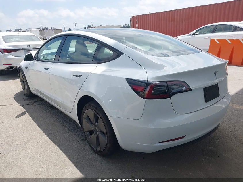 2023 Tesla Model 3 VIN 5YJ3E1EA1PF615271 IAAI salvage auction — FRONT END, Salvage Title, sold $5,700 on 2026-07-29 (photo 3)