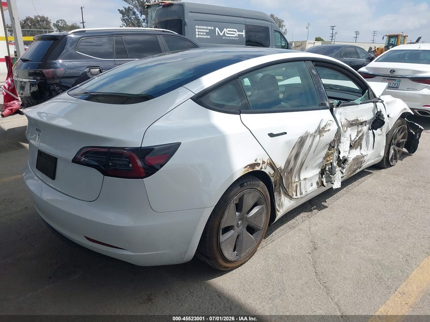 2023 Tesla Model 3 VIN 5YJ3E1EA1PF615271 IAAI salvage auction — FRONT END, Salvage Title, sold $5,700 on 2026-07-29 (photo 4)