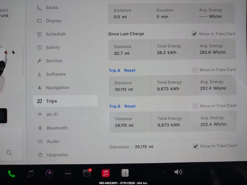 2023 Tesla Model 3 VIN 5YJ3E1EA1PF615271 IAAI salvage auction — FRONT END, Salvage Title, sold $5,700 on 2026-07-29 (photo 7)