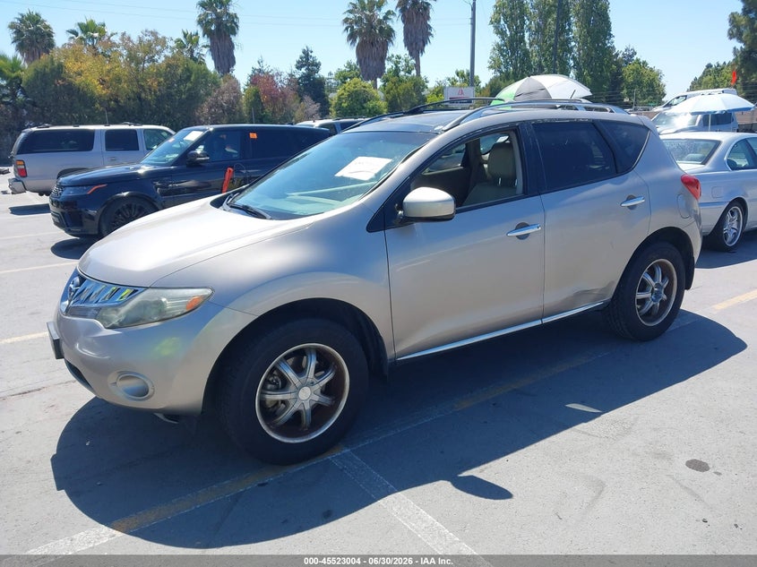 2009 Nissan Murano VIN JN8AZ18U49W104836 IAAI salvage auction — NORMAL WEAR, Clear - Dealer Only (California), sold $325 on 2026-07-20 (photo 2)