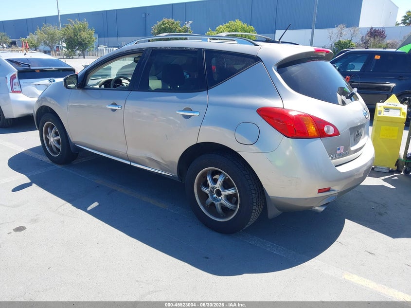 2009 Nissan Murano VIN JN8AZ18U49W104836 IAAI salvage auction — NORMAL WEAR, Clear - Dealer Only (California), sold $325 on 2026-07-20 (photo 3)