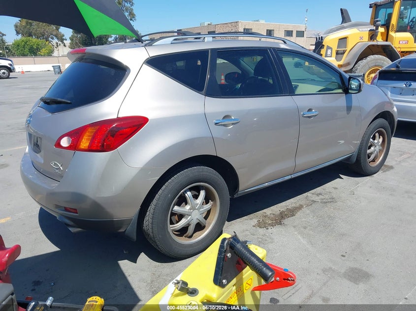2009 Nissan Murano VIN JN8AZ18U49W104836 IAAI salvage auction — NORMAL WEAR, Clear - Dealer Only (California), sold $325 on 2026-07-20 (photo 4)