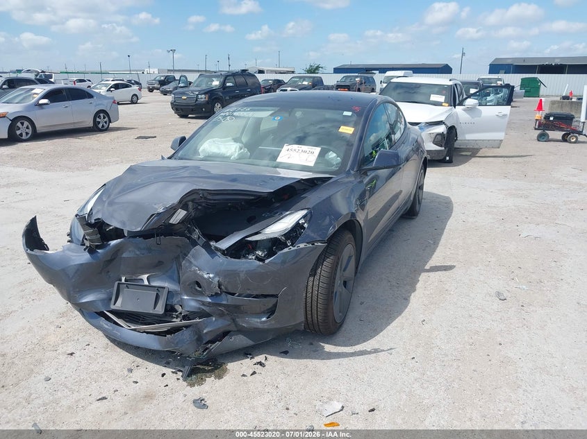2023 Tesla Model 3 VIN 5YJ3E1EA1PF400912 IAAI salvage auction — FRONT END, Salvage (Texas), sold $4,350 on 2026-07-23 (photo 2)