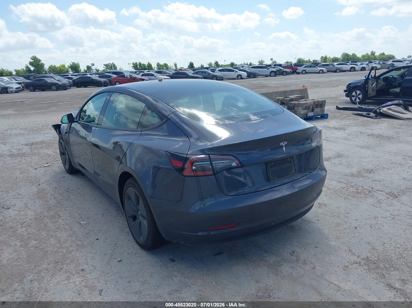 2023 Tesla Model 3 VIN 5YJ3E1EA1PF400912 IAAI salvage auction — FRONT END, Salvage (Texas), sold $4,350 on 2026-07-23 (photo 3)