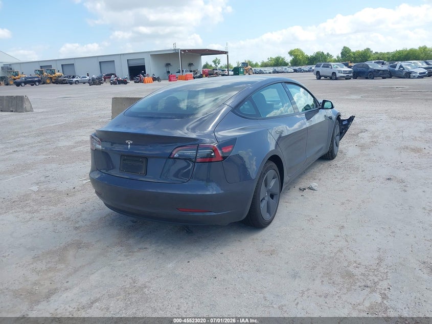 2023 Tesla Model 3 VIN 5YJ3E1EA1PF400912 IAAI salvage auction — FRONT END, Salvage (Texas), sold $4,350 on 2026-07-23 (photo 4)