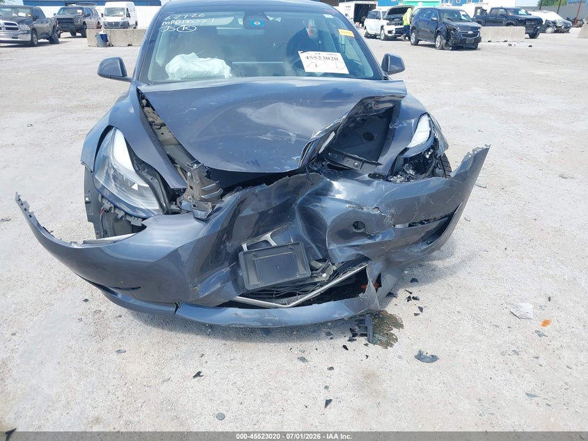 2023 Tesla Model 3 VIN 5YJ3E1EA1PF400912 IAAI salvage auction — FRONT END, Salvage (Texas), sold $4,350 on 2026-07-23 (photo 6)