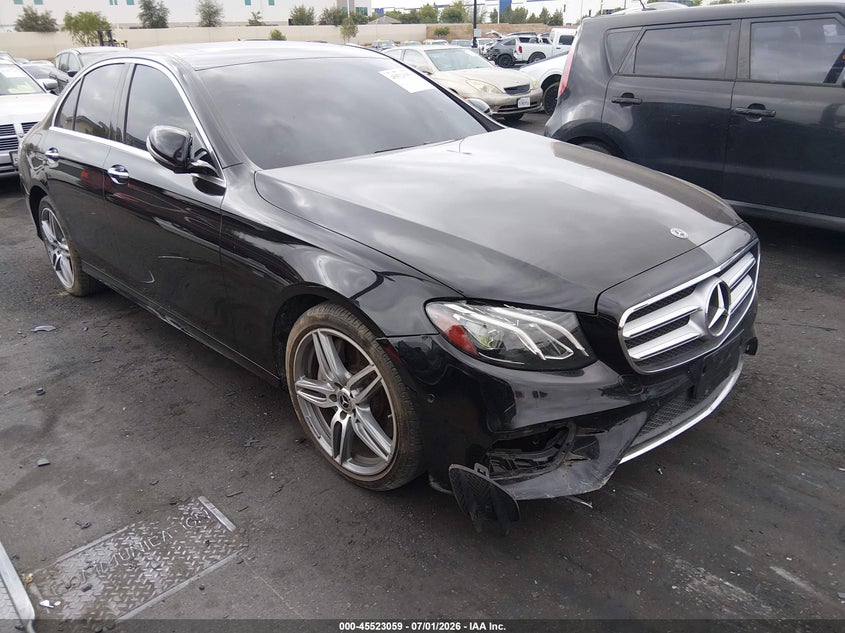 2018 Mercedes-benz E-klasse VIN WDDZF4JB2JA457942 IAAI salvage auction — FRONT END, Salvage Certificate (California), sold $9,700 on 2026-08-07 (photo 1)
