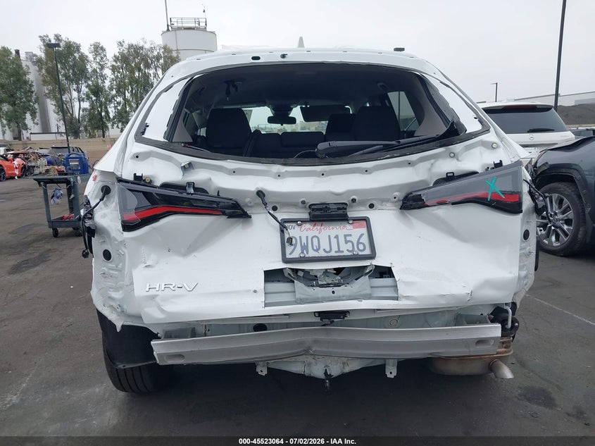 2026 Honda Hr-v VIN 3CZRZ1H31TM724177 IAAI salvage auction — REAR END, Salvage Title, sold $6,300 on 2026-07-29 (photo 6)