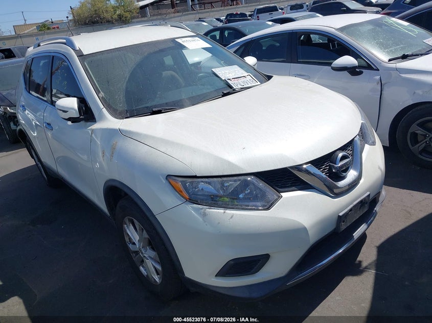 2016 Nissan Rogue VIN KNMAT2MT0GP596949 IAAI salvage auction — REAR END, Salvage Certificate (California), sold $25 on 2026-07-22 (photo 1)