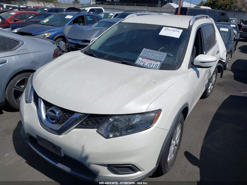 2016 Nissan Rogue VIN KNMAT2MT0GP596949 IAAI salvage auction — REAR END, Salvage Certificate (California), sold $25 on 2026-07-22 (photo 2)