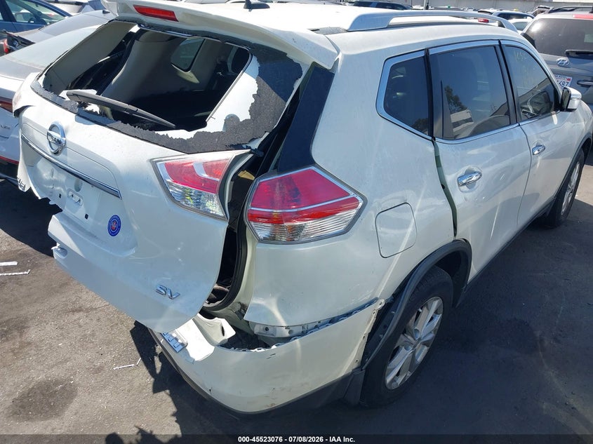 2016 Nissan Rogue VIN KNMAT2MT0GP596949 IAAI salvage auction — REAR END, Salvage Certificate (California), sold $25 on 2026-07-22 (photo 4)