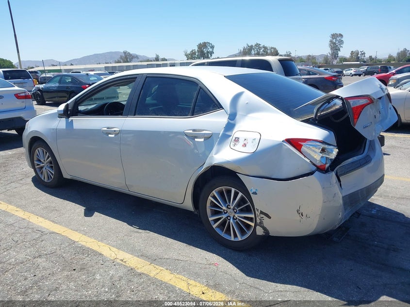 2014 Toyota Corolla VIN 5YFBURHE8EP155491 IAAI salvage auction — REAR END, Salvage (California), sold $425 on 2026-07-28 (photo 3)