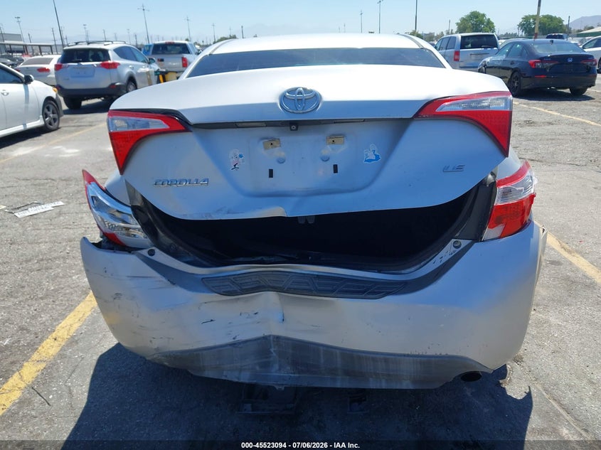 2014 Toyota Corolla VIN 5YFBURHE8EP155491 IAAI salvage auction — REAR END, Salvage (California), sold $425 on 2026-07-28 (photo 6)