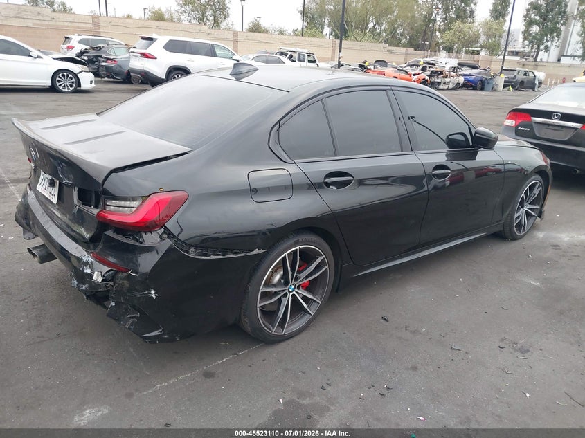 2022 BMW 3er VIN 3MW5U7J01N8C36068 IAAI salvage auction — REAR END, Salvage Certificate (California), sold $19,700 on 2026-07-31 (photo 4)