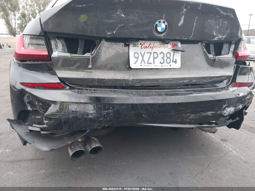 2022 BMW 3er VIN 3MW5U7J01N8C36068 IAAI salvage auction — REAR END, Salvage Certificate (California), sold $19,700 on 2026-07-31 (photo 6)