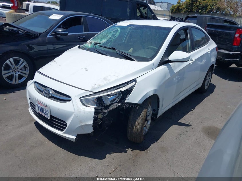 2017 Hyundai Accent VIN KMHCT4AEXHU265384 IAAI salvage auction — RIGHT FRONT, Salvage Certificate (California), sold $725 on 2026-07-22 (photo 2)