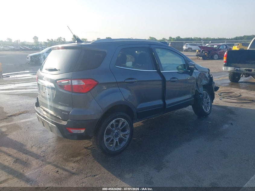 2018 Ford Ecosport VIN MAJ6P1WL8JC248905 IAAI salvage auction — RIGHT FRONT, Clear (Indiana), sold $875 on 2026-08-02 (photo 4)