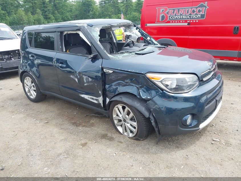 2017 Kia Soul VIN KNDJP3A50H7477252 IAAI salvage auction — ROLLOVER, Salvage (Massachusetts), sold $25 on 2026-07-24 (photo 1)