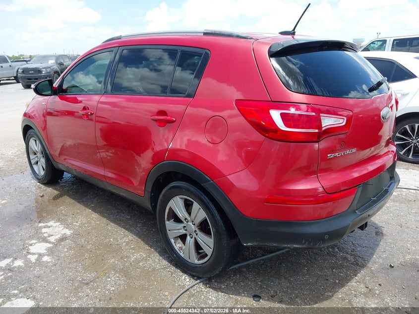 2013 Kia Sportage VIN KNDPBCA22D7412184 IAAI salvage auction — NORMAL WEAR, Original (Texas), sold $525 on 2026-07-29 (photo 3)