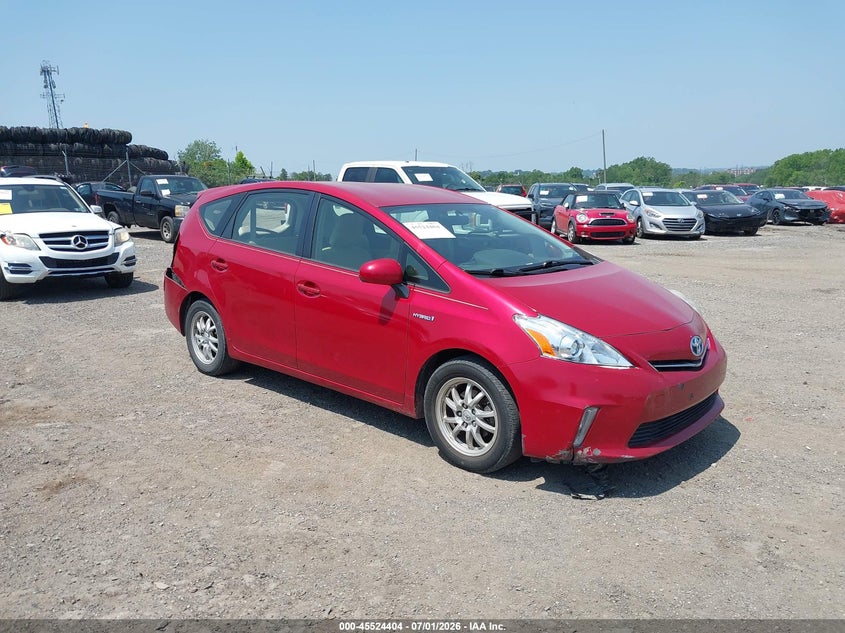 2012 Toyota Prius v VIN JTDZN3EU3C3099261 IAAI salvage auction — REAR END, Salvage (Pennsylvania), sold $1,500 on 2026-07-31 (photo 1)