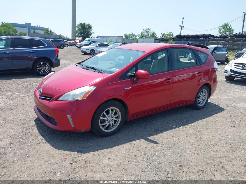 2012 Toyota Prius v VIN JTDZN3EU3C3099261 IAAI salvage auction — REAR END, Salvage (Pennsylvania), sold $1,500 on 2026-07-31 (photo 2)