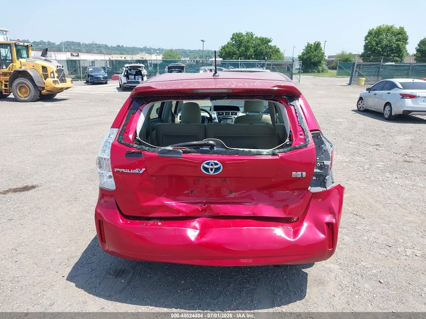 2012 Toyota Prius v VIN JTDZN3EU3C3099261 IAAI salvage auction — REAR END, Salvage (Pennsylvania), sold $1,500 on 2026-07-31 (photo 6)
