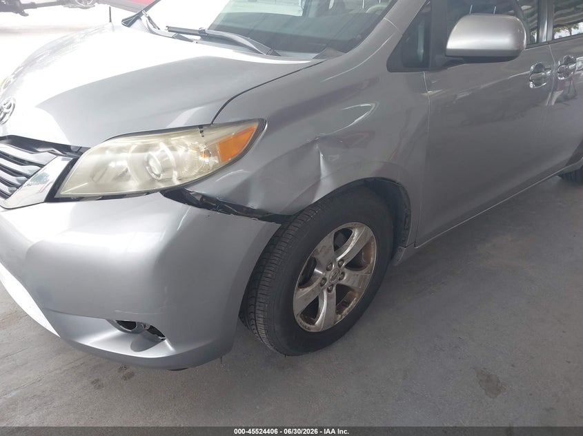 2013 Toyota Sienna VIN 5TDKK3DC3DS316391 IAAI salvage auction — LEFT FRONT, Rebuildable (Florida), sold $1,800 on 2026-07-29 (photo 6)